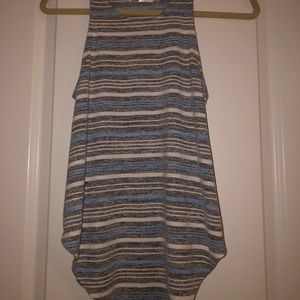 Striped long tank top